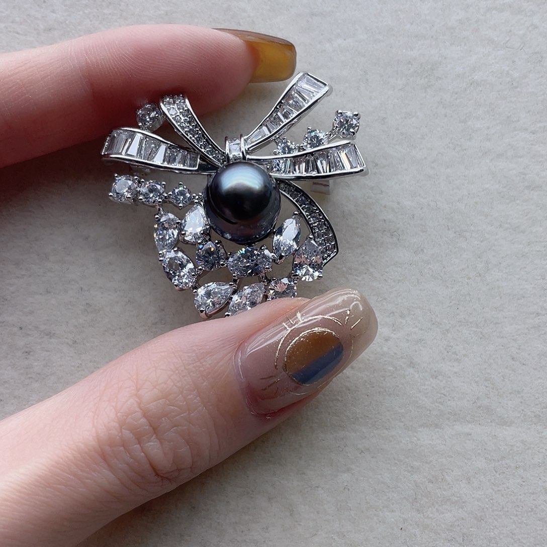 海水珍珠未镶嵌胸针24