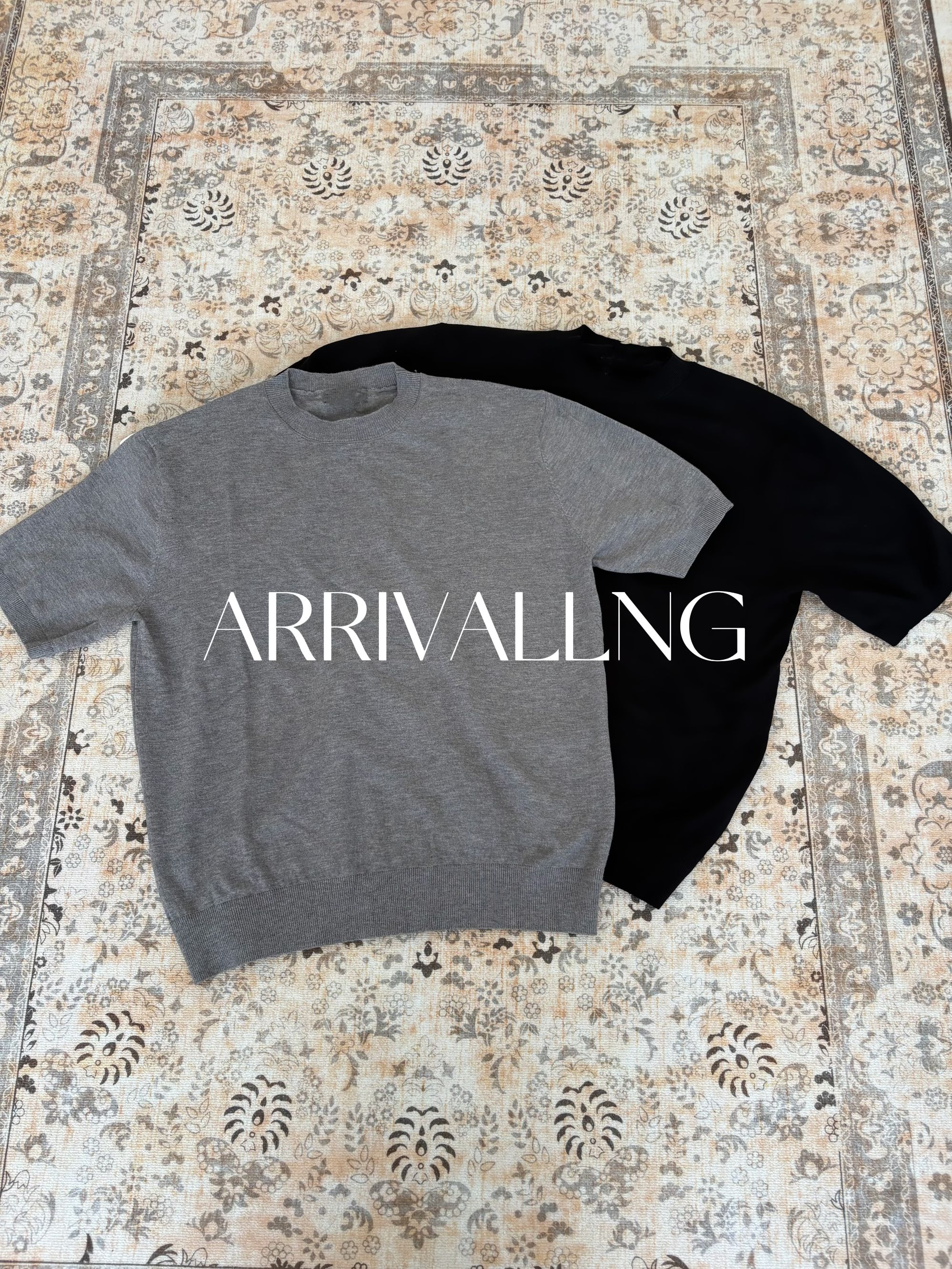 Arrivallng 基础针织小圆领正肩休闲短袖下摆收口版型