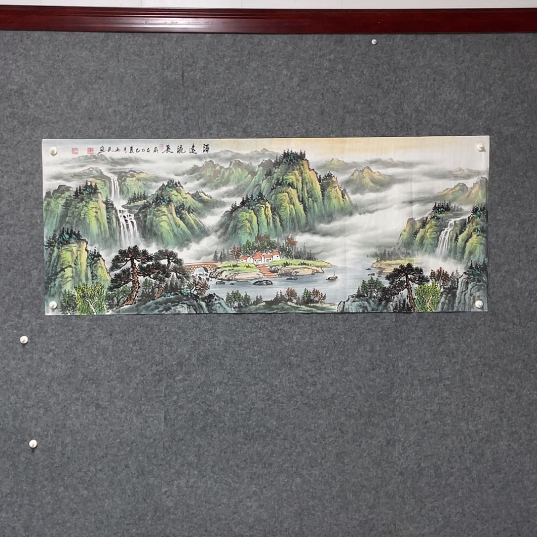 国画小六尺178.69画芯 捡漏