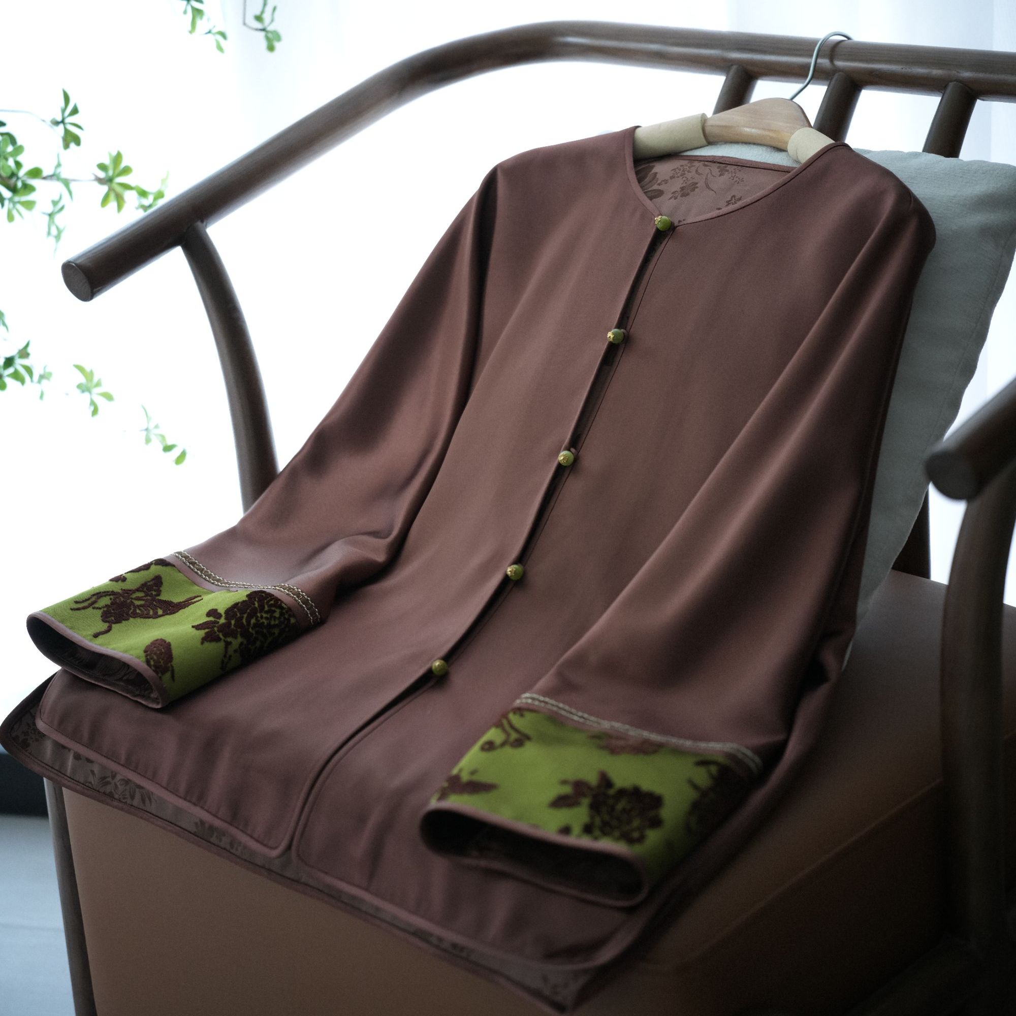 『浅棠』新中式醋酸国风上衣DHWW6185