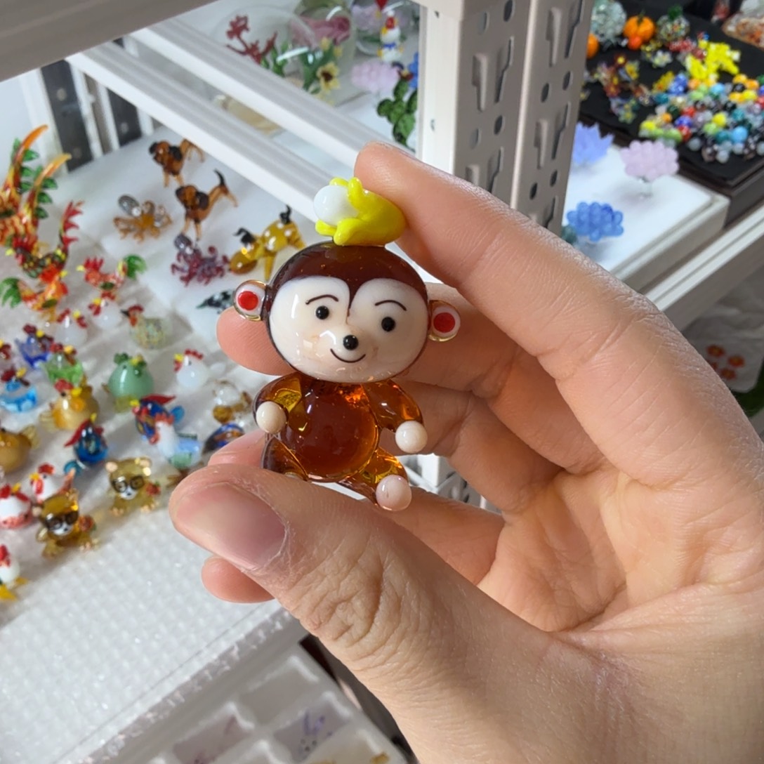 手工艺品琉璃香蕉猴