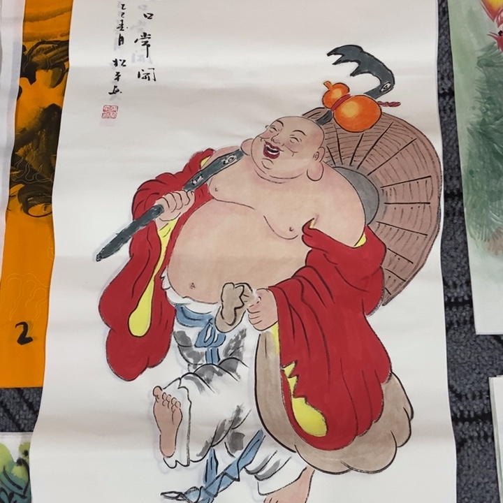 枕书斋画廊的直播间