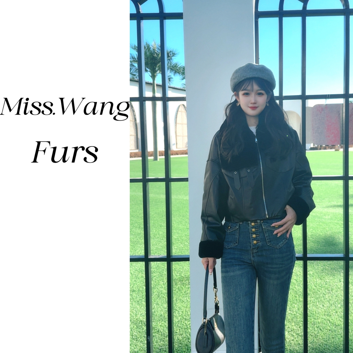 王家精选·海宁新New短款冬季羊皮鹅绒加绒真皮羽绒服-9969