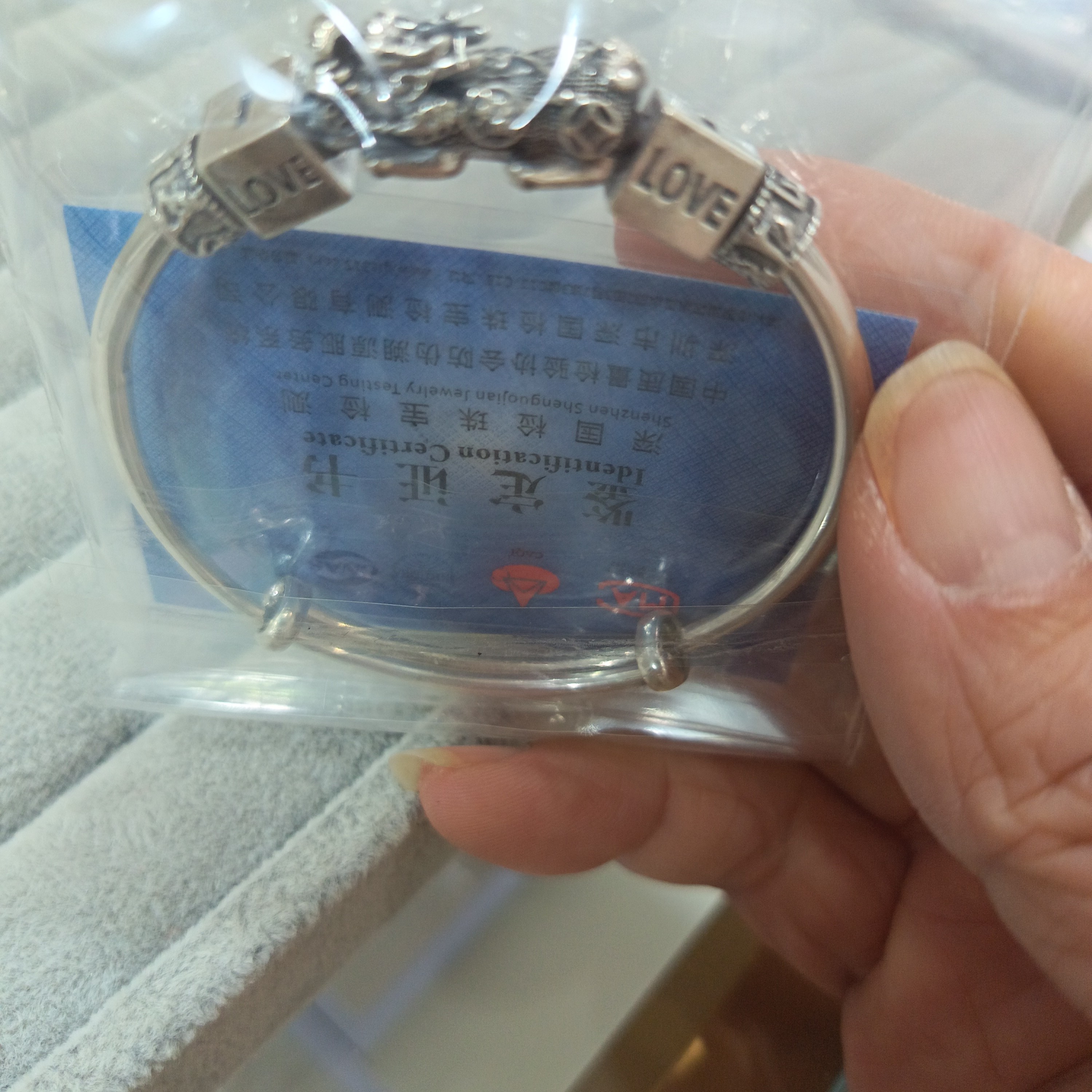 足银手镯 足银手镯27.31克推拉款