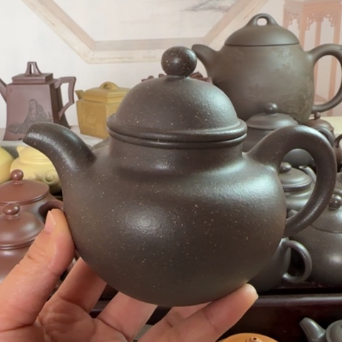 紫砂茶壶梨皮天青280cc