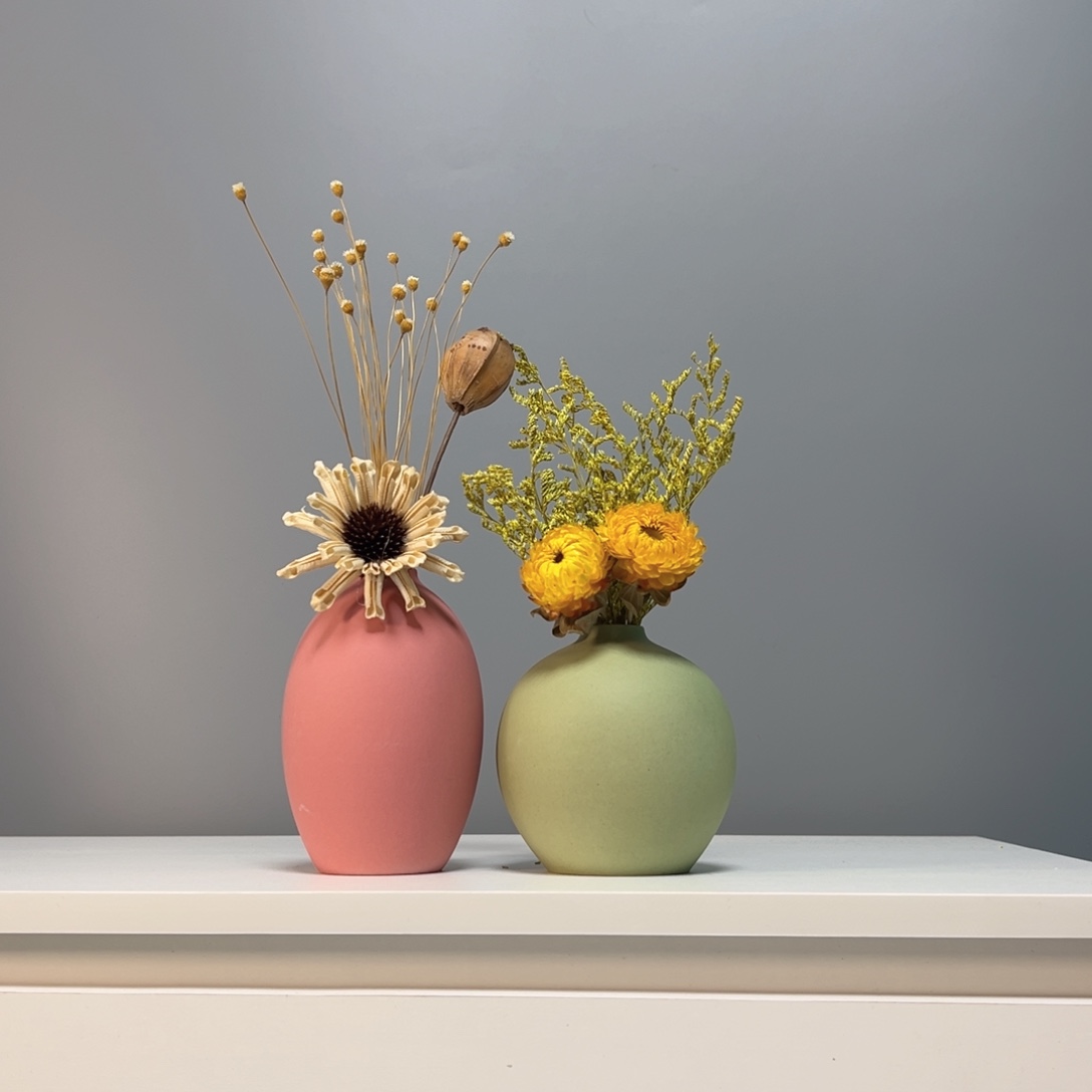 陶瓷花瓶景德镇手作陶瓷花瓶摆件无孔