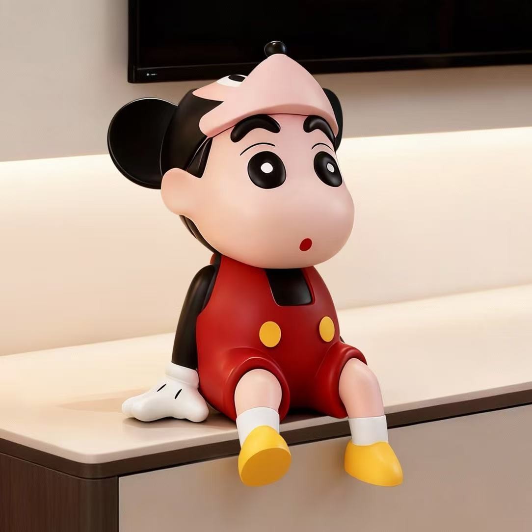 米奇蜡笔小新客厅潮玩摆件入户桌面玄关柜家居摆设装饰品公仔玩偶