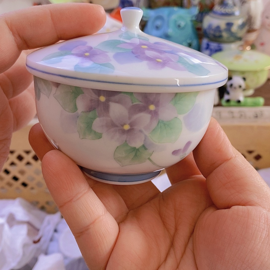 瓷片光锋盖杯日本精品回流瓷器