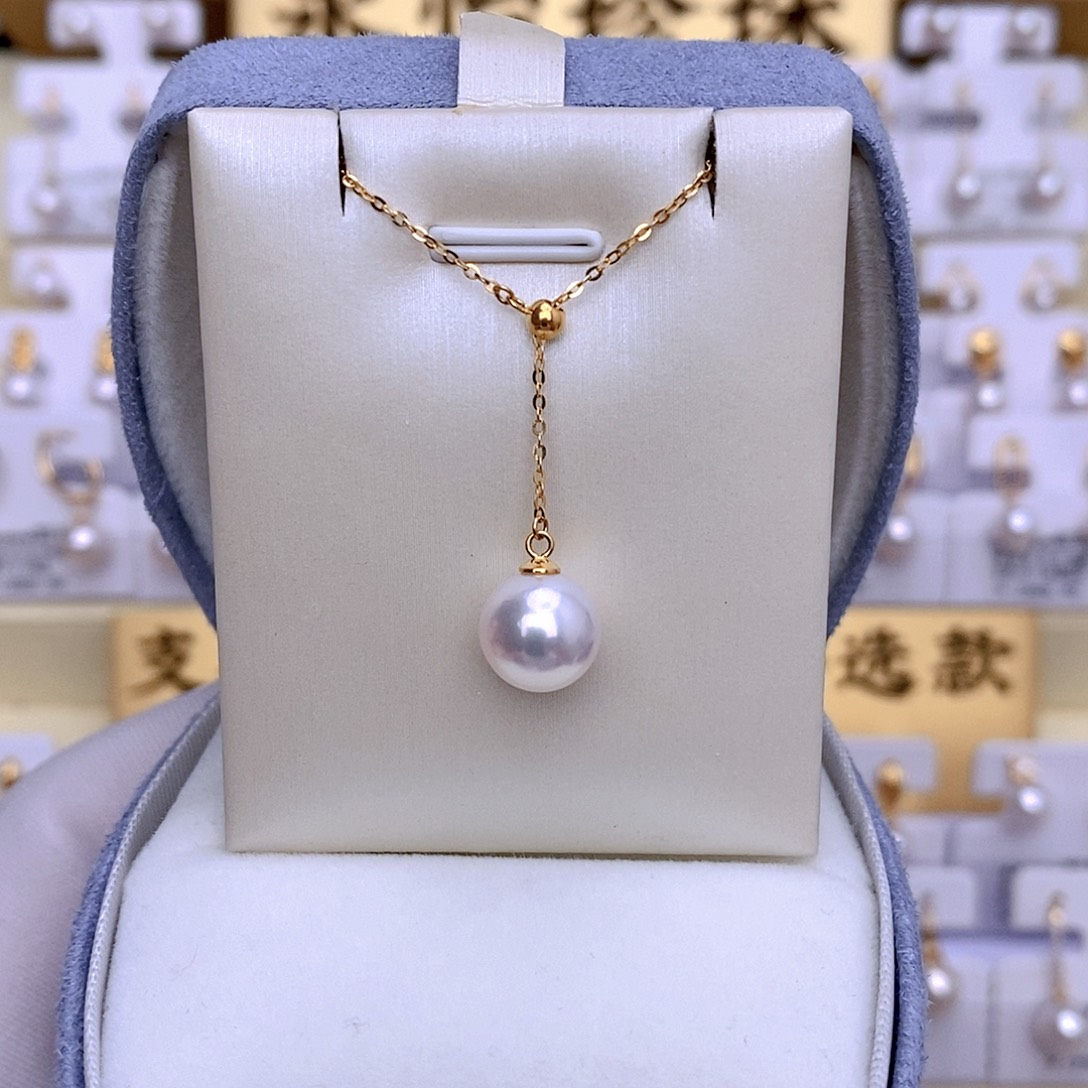 海水珍珠18K金镶嵌套链