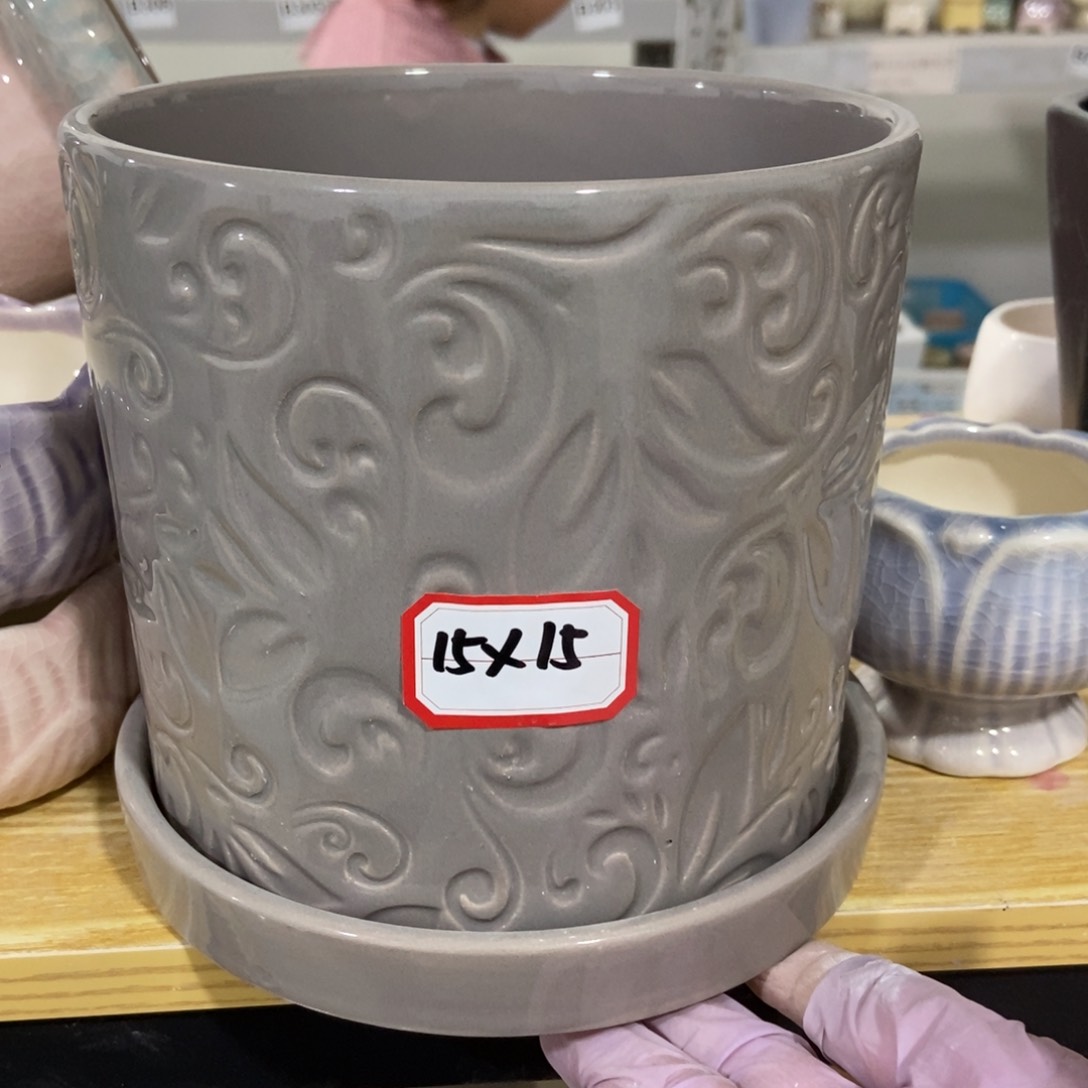 红陶高温陶瓷花盆