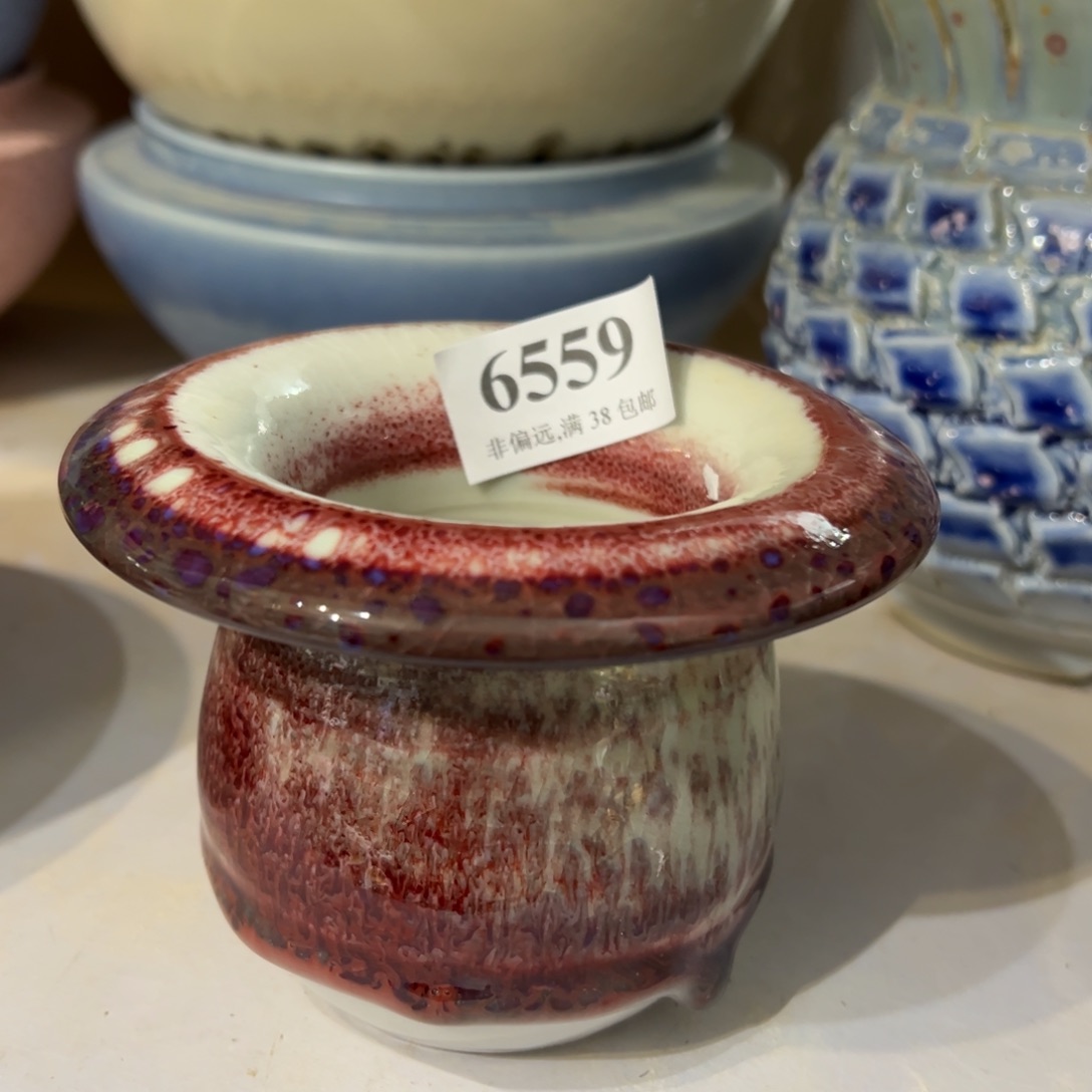 红陶口7高8 景德镇手工花盆