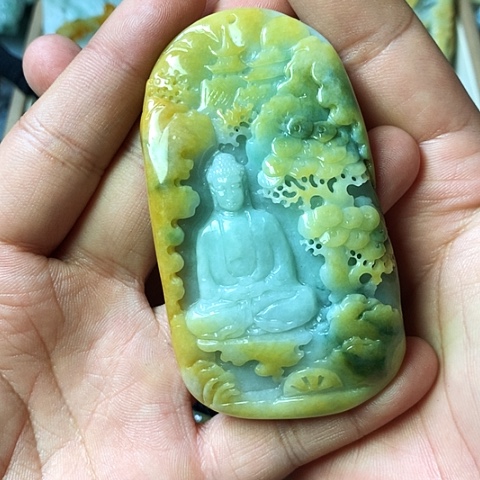 颈饰未镶嵌翡翠福豆豆珠宝翡翠颈饰