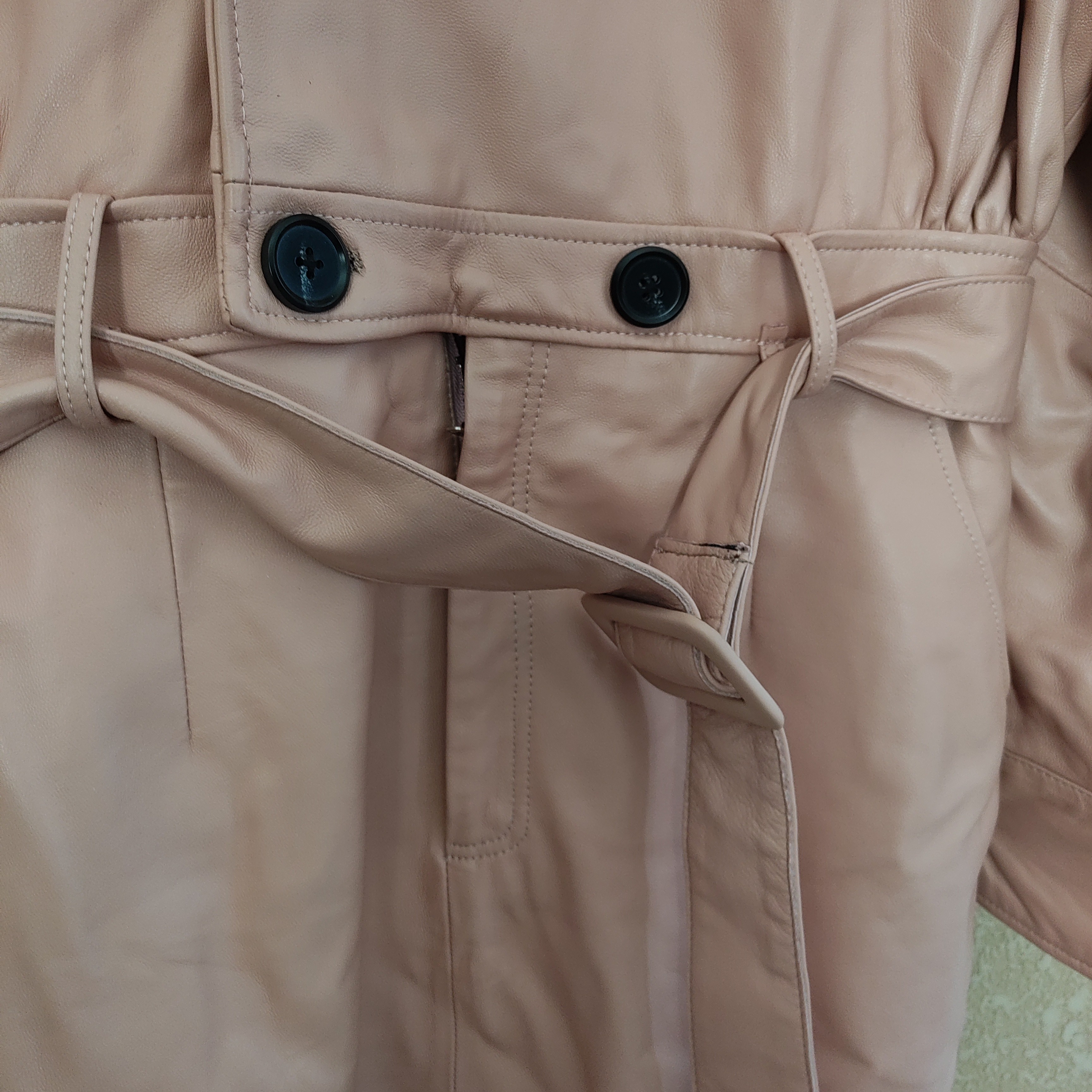 真皮绵羊皮名媛风西服领修身包臀连衣裙