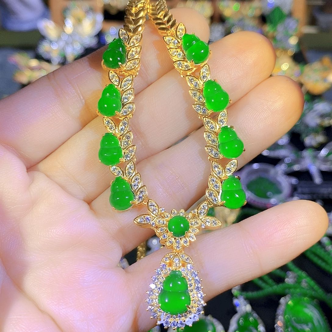 吊坠(不含链)银S925镶嵌翡翠