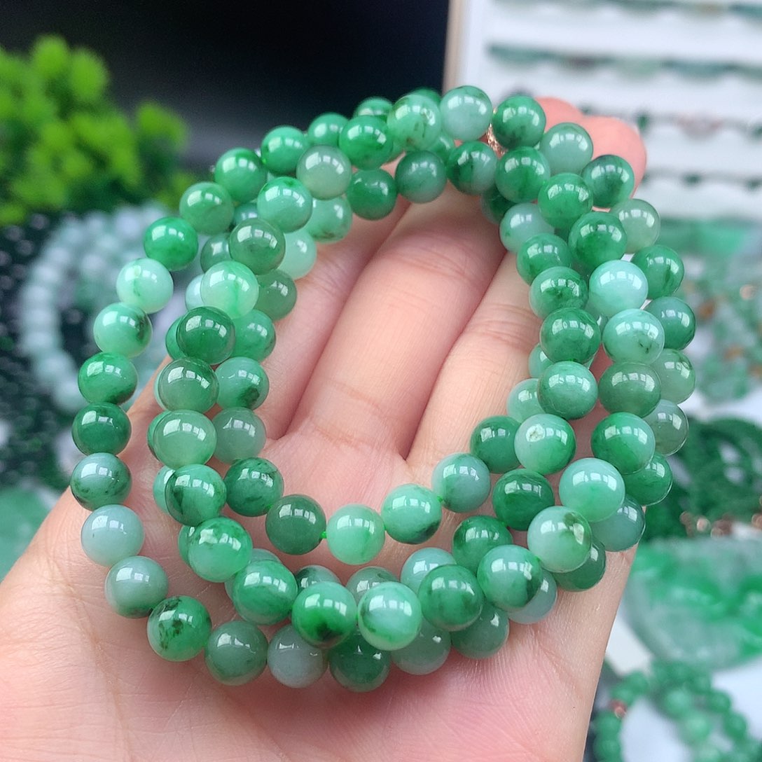 翡翠未镶嵌项链项链