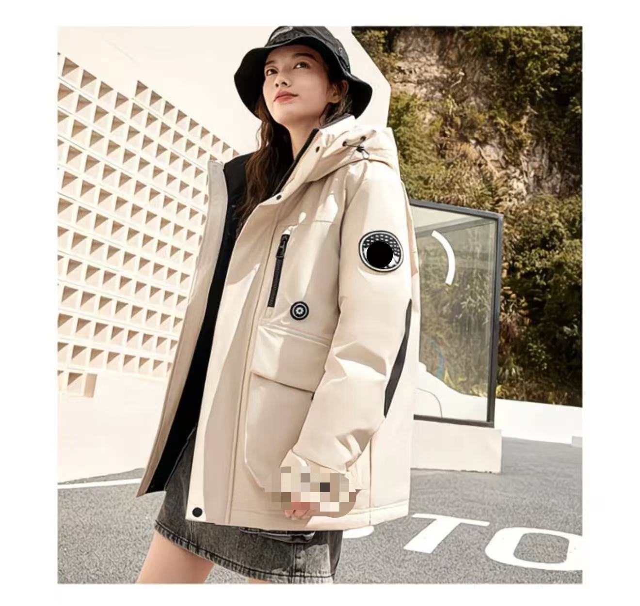 6835贴布字母女士棉服