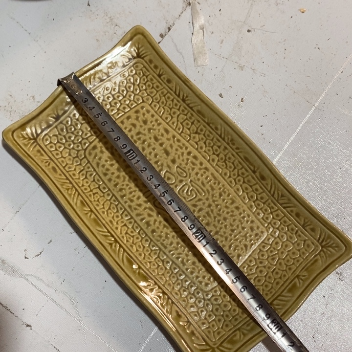 瓷片五厂虎皮釉花边盘微瑕疵