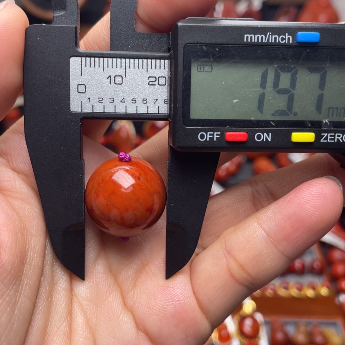 【闪购商品】未镶嵌圆珠19mm南红玛瑙