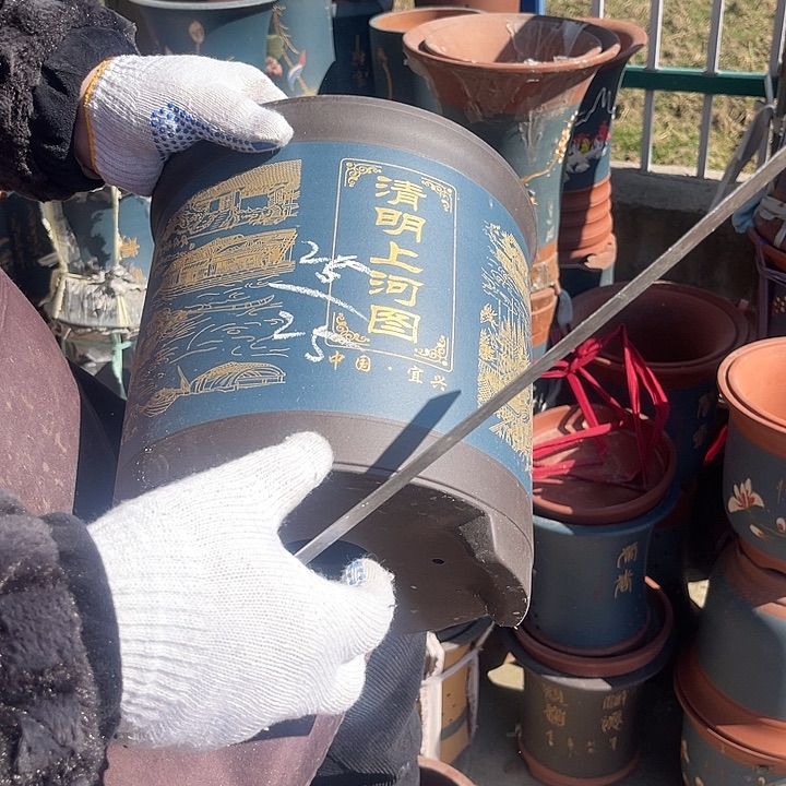 紫砂花盆紫砂等传统