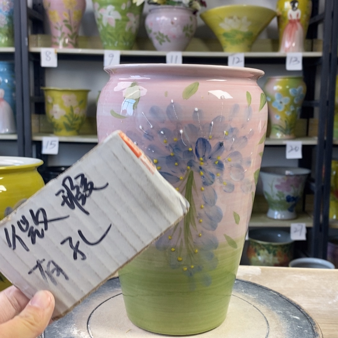 景德镇手工手绘陶瓷花盆
