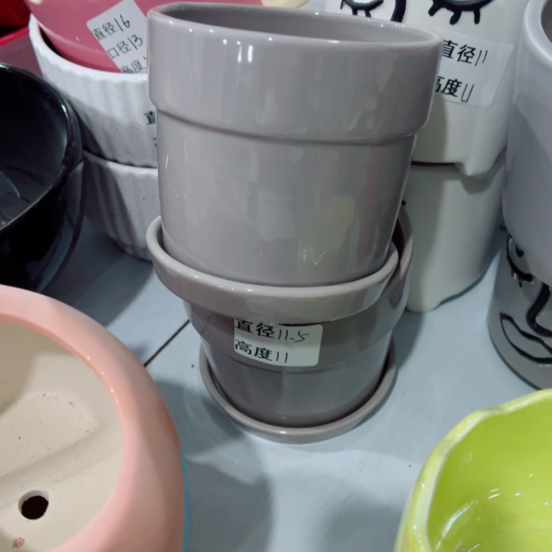 有孔，陶瓷花盆满10米包邮发货