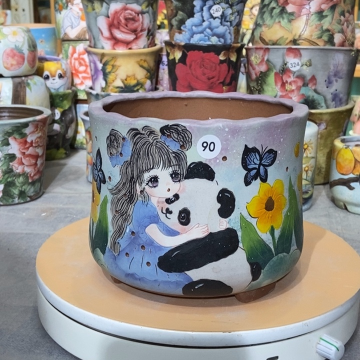 红陶景德镇艺术手绘作品