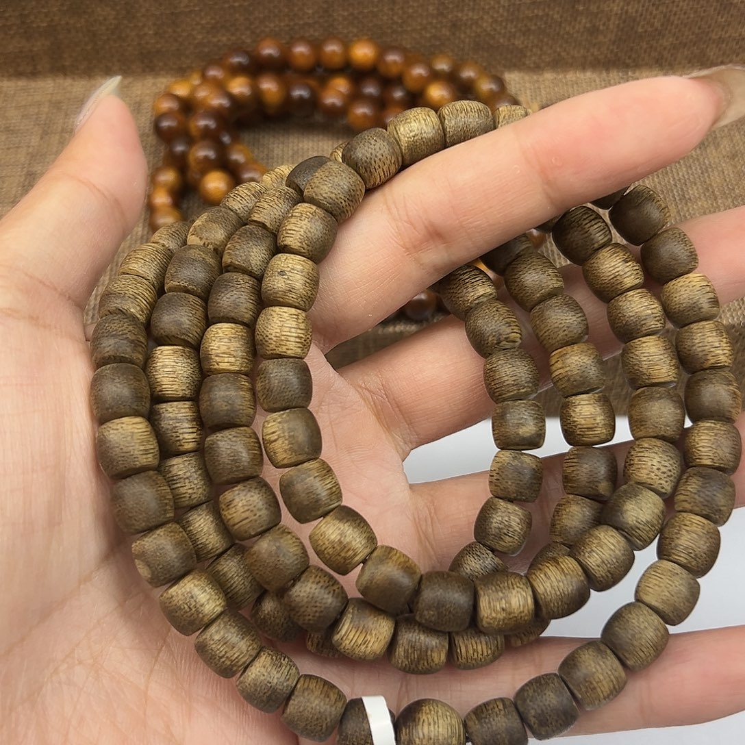 沉香手串白棋楠多圈