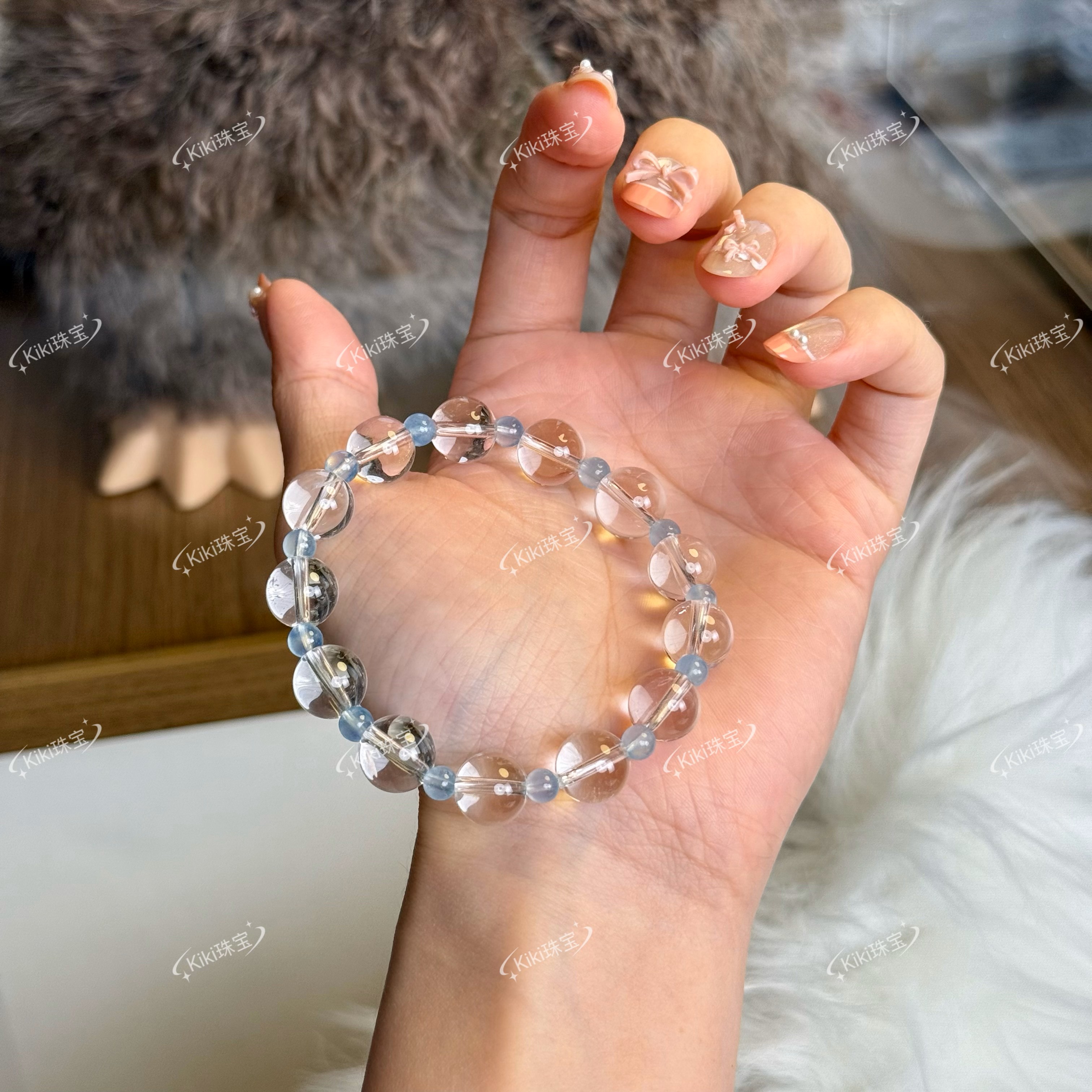 kiki*净净·康康系列-【琼汐】手串-白水晶*海蓝宝
