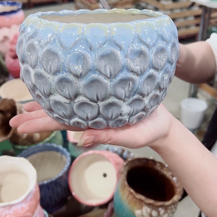 有孔，凑单福利满10元发货陶瓷多肉花盆！