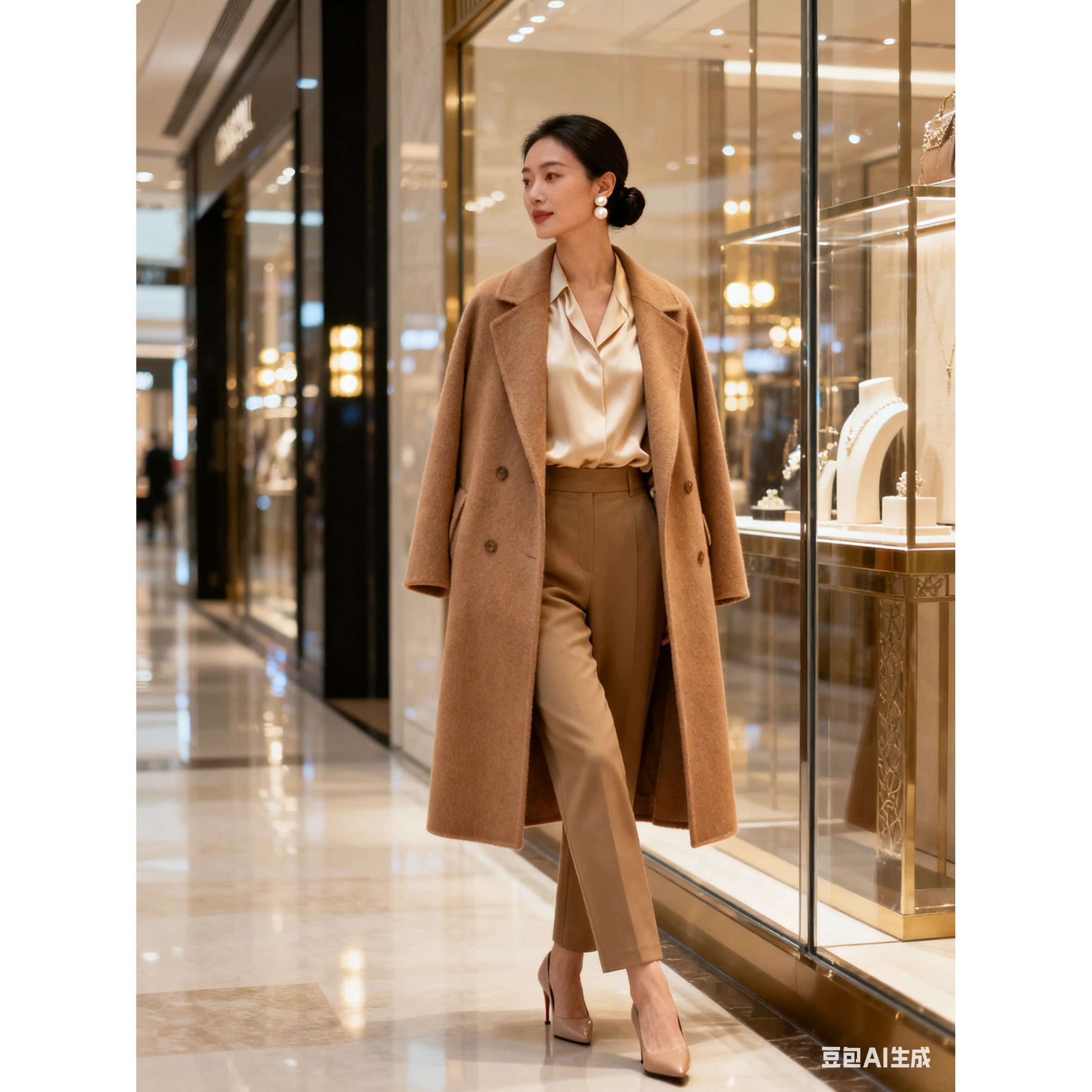 【D901-D999】秋冬女轻职风长款毛呢常规款加厚外套女装-D