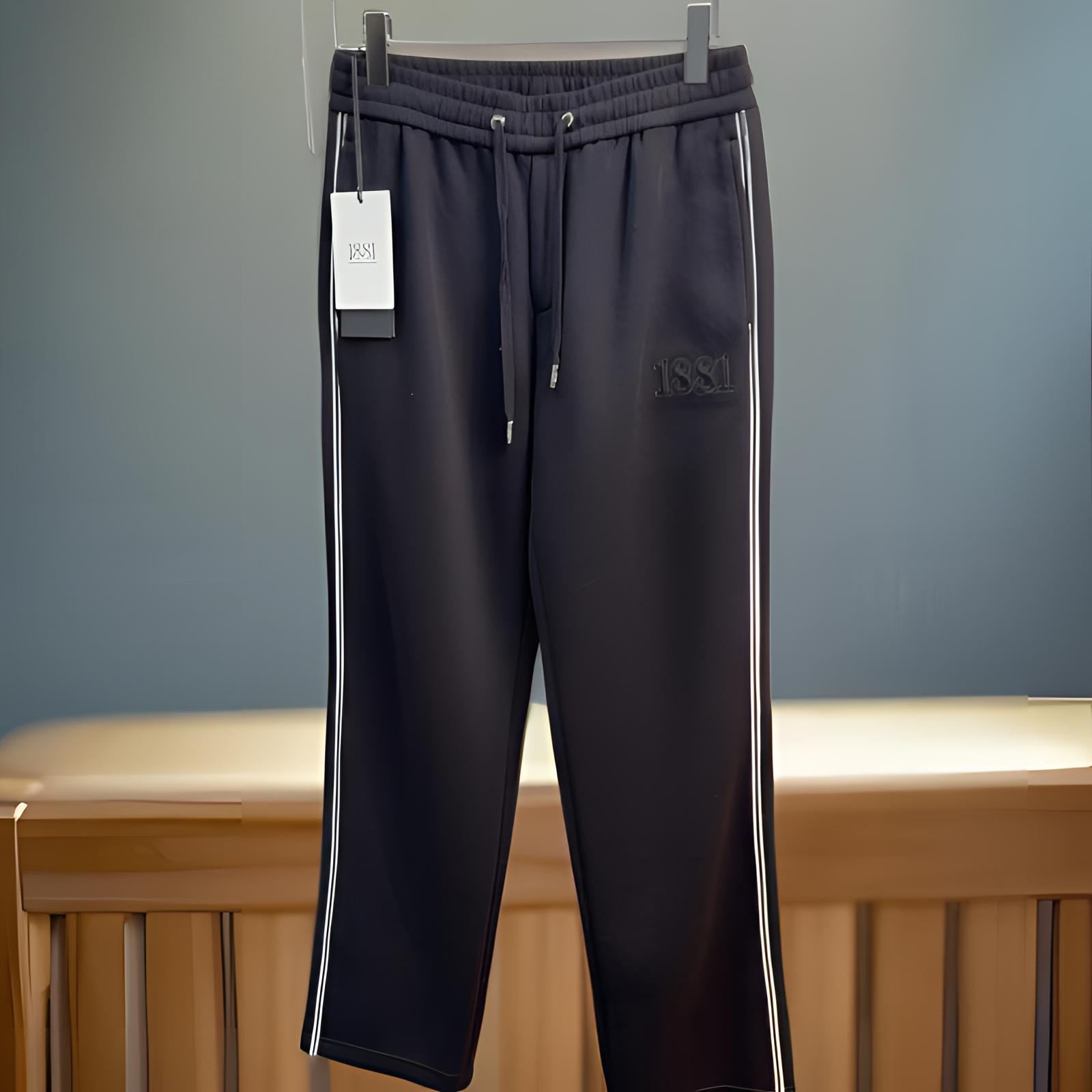 【先生名品】1881早秋新款直筒织带卫裤简约百搭