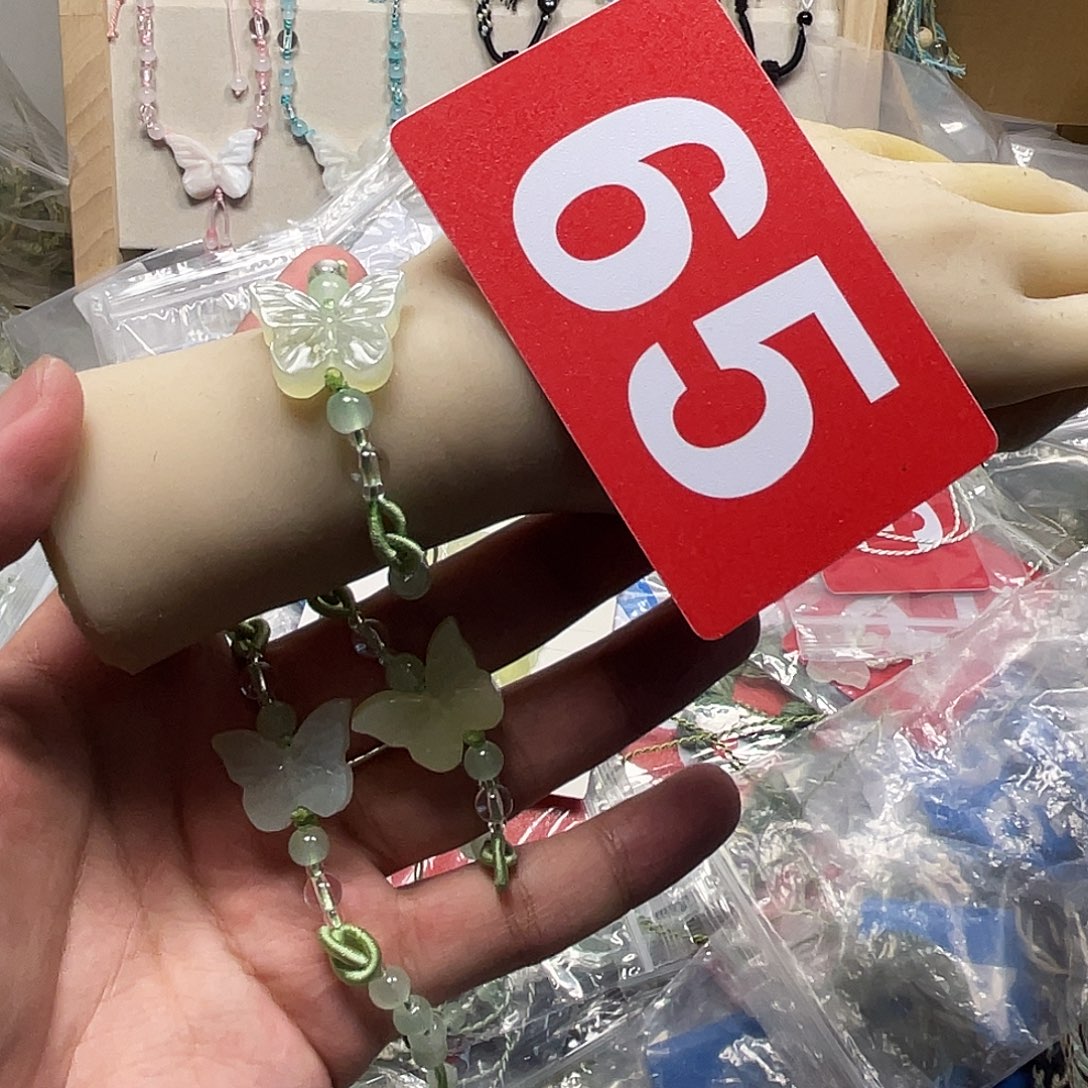 蛇纹石玉合金颈饰