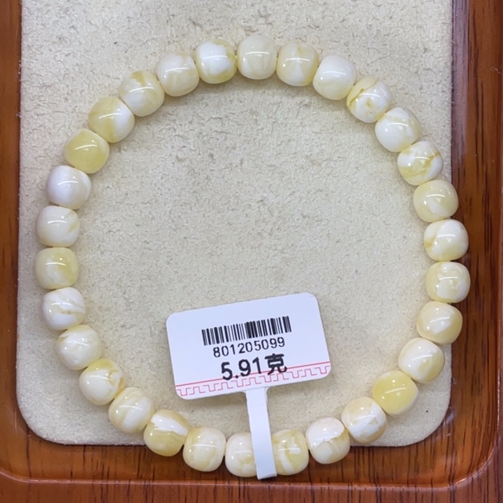 琥珀未镶嵌手链蜜蜡
