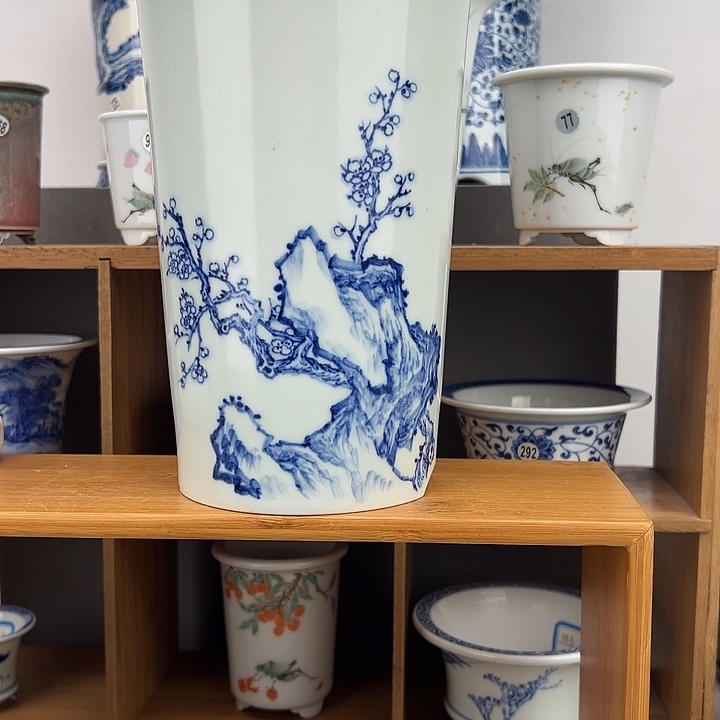 红陶n***！手工盆景花盆