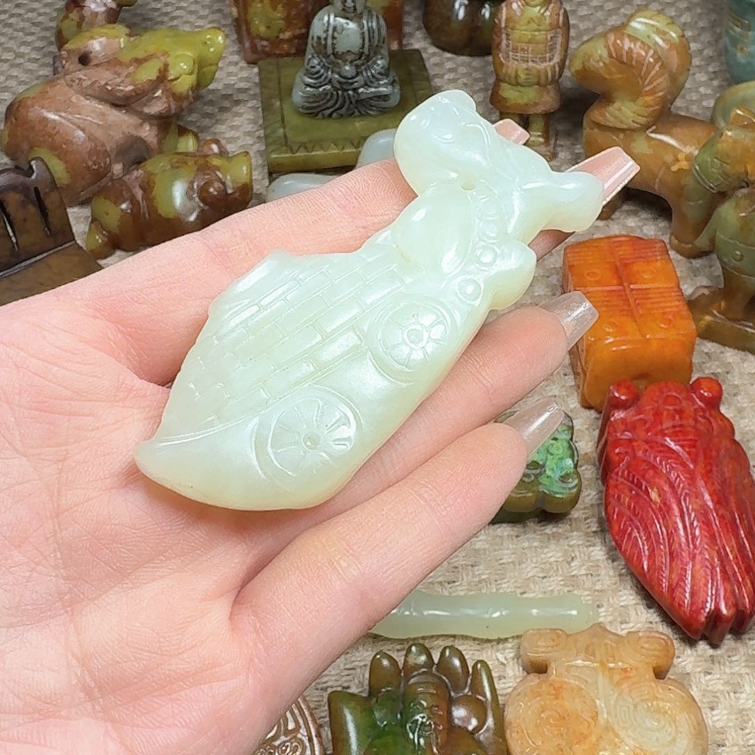 白玉菩提吊坠挂件