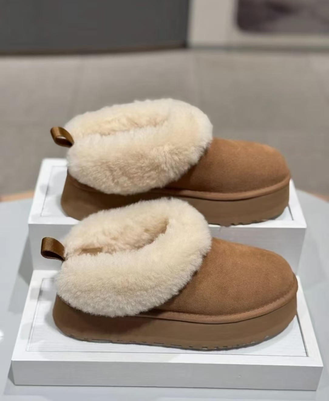 【塔茨勒-流光风】-雨琦同款-桑坡皮毛一体雪地靴-一脚蹬毛毛拖