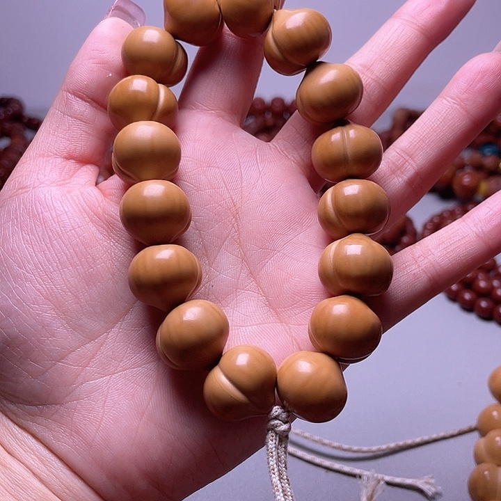 手串猴头核桃17尺寸镜面柯基屁桃手持全品无暇