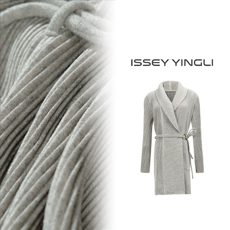 莉褶宅宅褶皱春秋时尚新款风衣外套高级气质显瘦中长款外套2906