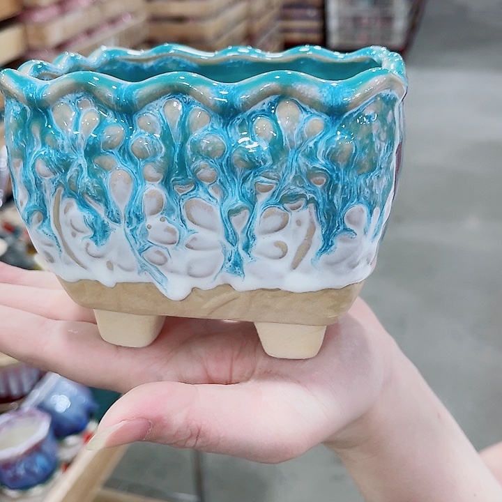 有孔，凑10元包邮陶瓷花盆发货！