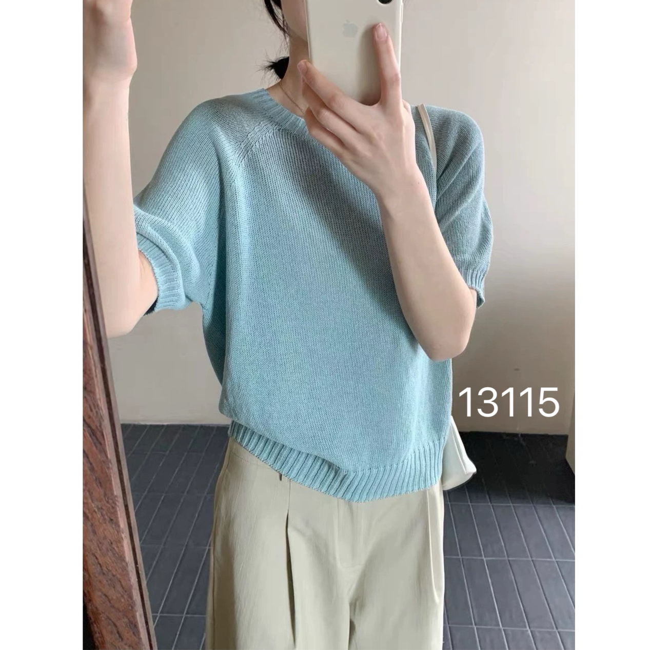 13115（部分无水洗唛，介意慎拍）WANGDAN新款净版圆领中袖