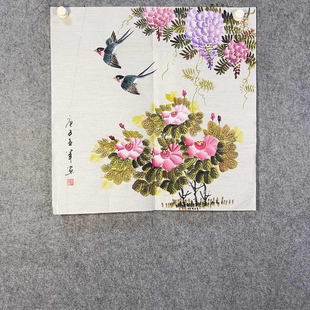 国画568 花鸟在此处飞翔也不太