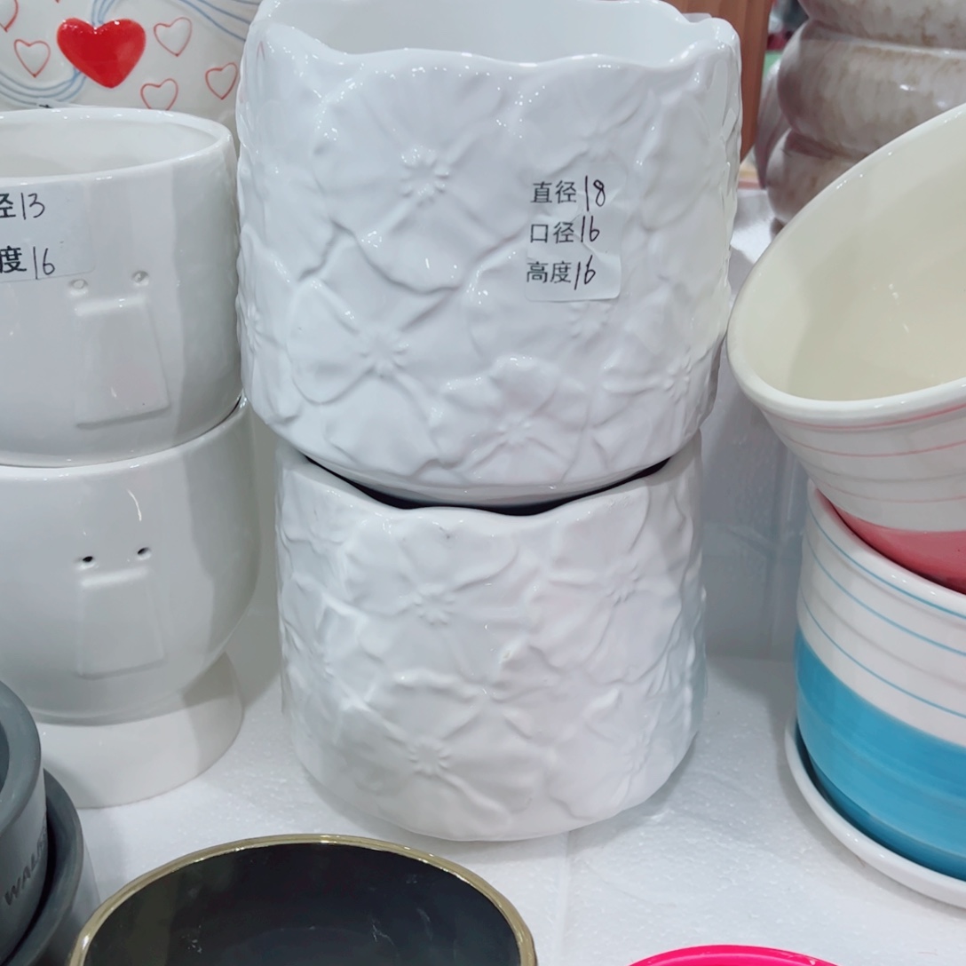 有孔，陶瓷花盆满10米包邮发货