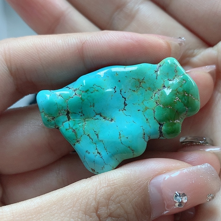 绿松石珠宝奇石未镶嵌麦*