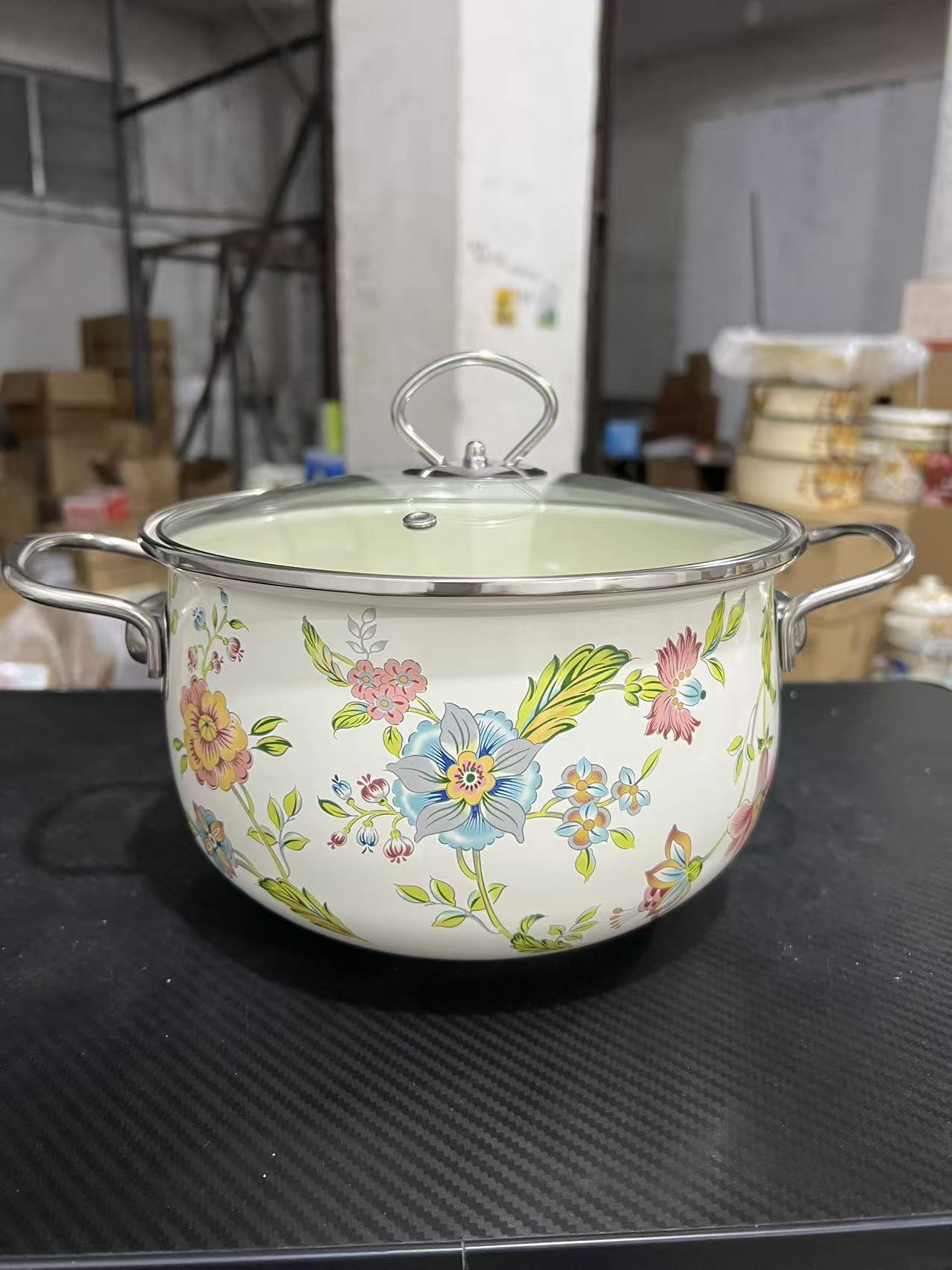 出口24公分芳香搪瓷汤锅