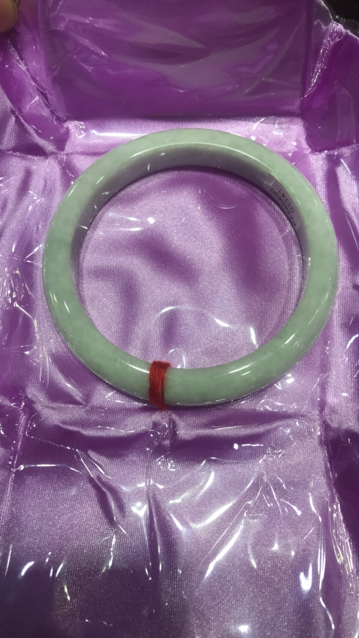 翡翠手镯紫罗兰低58圈口