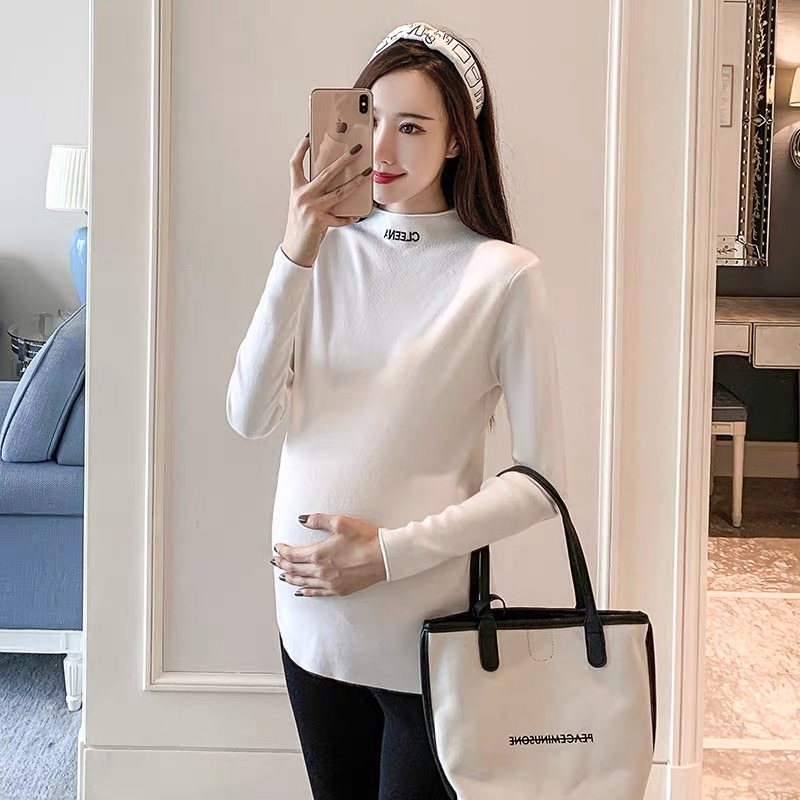 WW095孕妇白色打底毛衣90-150