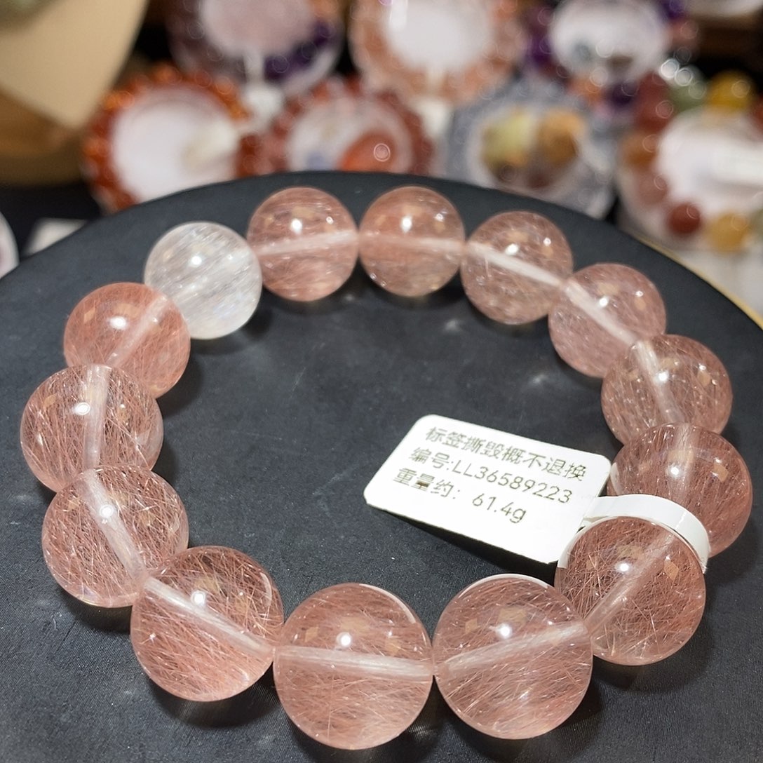 手链水晶未镶嵌F粉兔毛15