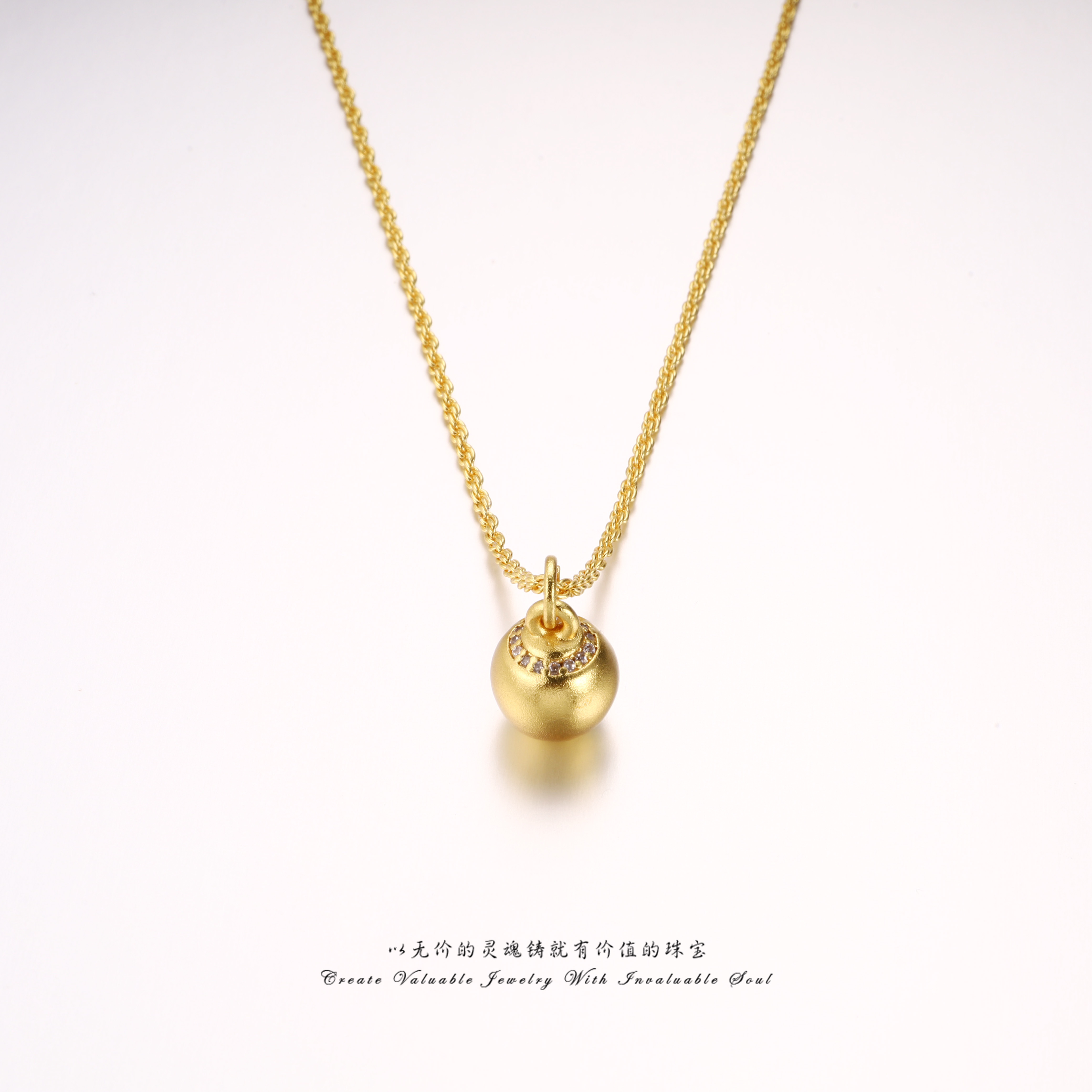 铜合金项链 复古轻奢经典金色珠珠简约时尚百搭项链 MD-C-31750