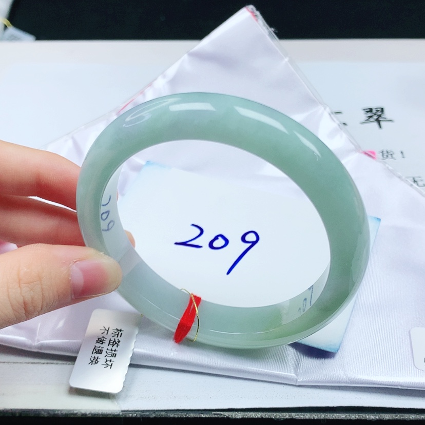 【闪购商品】翡翠未镶嵌手镯雪*天然缅甸a货手镯59+