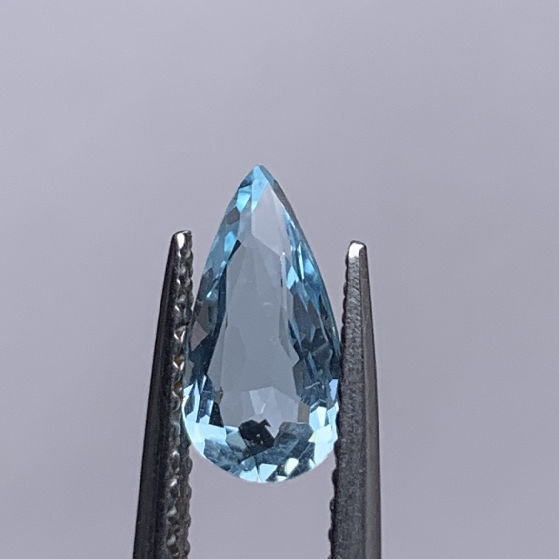 海蓝宝裸石，0.82克拉，水滴5.2x9.5x3.1